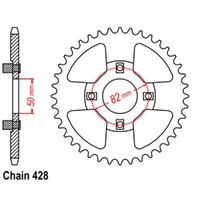 MTX Optional Rear Sprocket 45T for Honda XL100S 1979-1980
