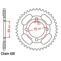 MTX Standard Rear Sprocket 45T for Honda CT110 1986-1994