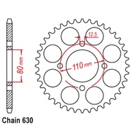 MTX Standard Rear Sprocket 43T for Honda CB750F SUPER SPORT 1978