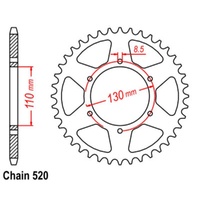 MTX Standard Rear Sprocket 48T for Honda XL250 1971-1979