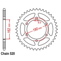 MTX Standard Rear Sprocket 52T