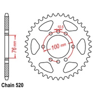 MTX Optional Rear Sprocket 48T for Suzuki  DR500 1981-1984
