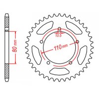 MTX Standard Rear Sprocket 38T for Honda VT250C MAGNA 1994-2002