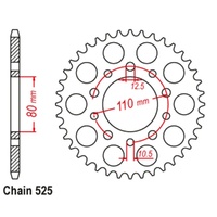 MTX Optional Rear Sprocket 45T for Triumph SPEEDMASTER 865 2006-2015