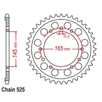 MTX Standard Rear Sprocket 45T for Honda NTV650 REVERE 1988-1990