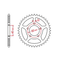 MTX Optional Rear Sprocket 48T for KTM 50 SX 2009-2013