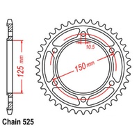 MTX Standard Rear Sprocket 42T for KTM 990 ADVENTURE 2009