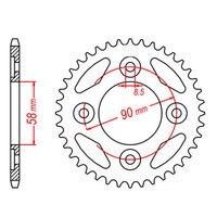 MTX Standard Rear Sprocket 37T for Honda NBC110 2013-2019