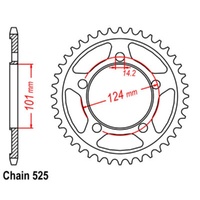 MTX Optional Rear Sprocket 37T for KTM 990 SUPERMOTO R 2009-2012