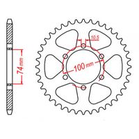 MTX 46T Rear Sprocket for Hyosung Gv250 Aquila 2002 to 2012