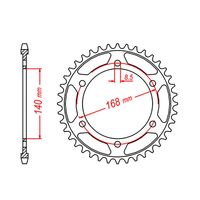 MTX Optional Rear Sprocket 42T for BMW F800 R 2009-2019