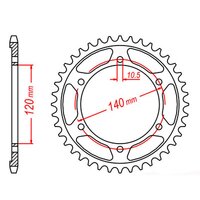 MTX Standard Rear Sprocket 45T for Kawasaki ZXR400 1989