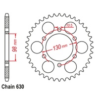 MTX Standard Rear Sprocket 35T for Kawasaki Z1 (Z900) 1973-1977