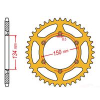SPROCKET REAR MTX ZERO Alloy MX 460 49T #520 GLD