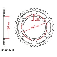 MTX Optional Rear Sprocket 42T for Suzuki  TL1000R 1998-2003