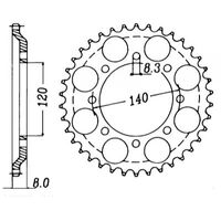MTX Optional Rear Sprocket 45T for Kawasaki KLR600  1984-1986