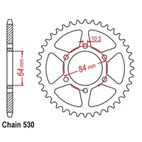 MTX Optional Rear Sprocket 45T for Suzuki  GS450L 1982-1987