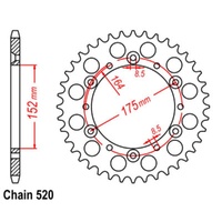 MTX Optional Rear Sprocket 46T for Yamaha IT200 1984-1987