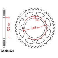 MTX Standard Rear Sprocket 45T for MZ 660 BAGHIRA 1999-2003