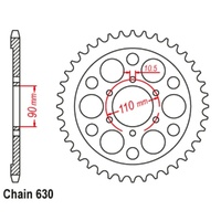 MTX Standard Rear Sprocket 35T for Yamaha XV1000R (CHAIN DRIVE) 1981-1982
