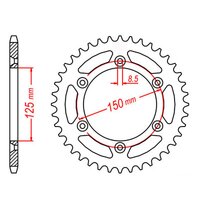 MTX Standard Rear Sprocket 52T for HUSABERG FX450 2009-2012