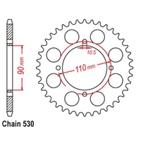 MTX Standard Rear Sprocket 37T for Yamaha XS250S 1981-1983