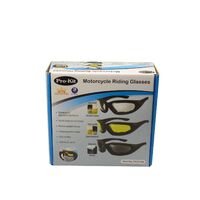 Pro-Kit Motorcycle Riding Glasses (3 Pack) 