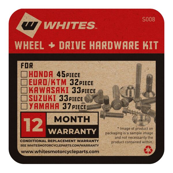 Whites Wheel & Drive Hardware Kit - Suzuki 33pcs