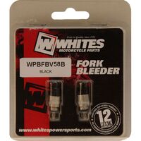 WHITES FORK BLEEDER VALVES - PAIR M5.0 x 0.8 BLK