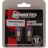 WHITES FORK BLEEDER VALVES - PAIR M5.0 x 0.8 BLU