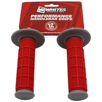 WHITES MX Half Waffle Hand Grips GRY/RED
