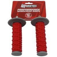 WHITES MX FULL LARGE DIAMOND GRIP GRY/RED