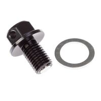 Whites Magnetic Sump Plug Blk M10 X 15 - P1.5