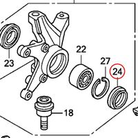 Whites Dust Seal - Honda Front Knuckle Seal - 38X50X6