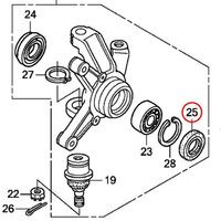 Dust Seal-Front Knuckle for Honda TRX450S Foreman 4X4 1998 to 2001