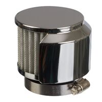 WHITES Pod Air Filter | Steel Mesh Design | Chrome Cover | 45mm ID