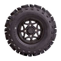 WHITES ATV ALLOY RIM PAIR - BLK 12 X 7 FR 4/110 5+2