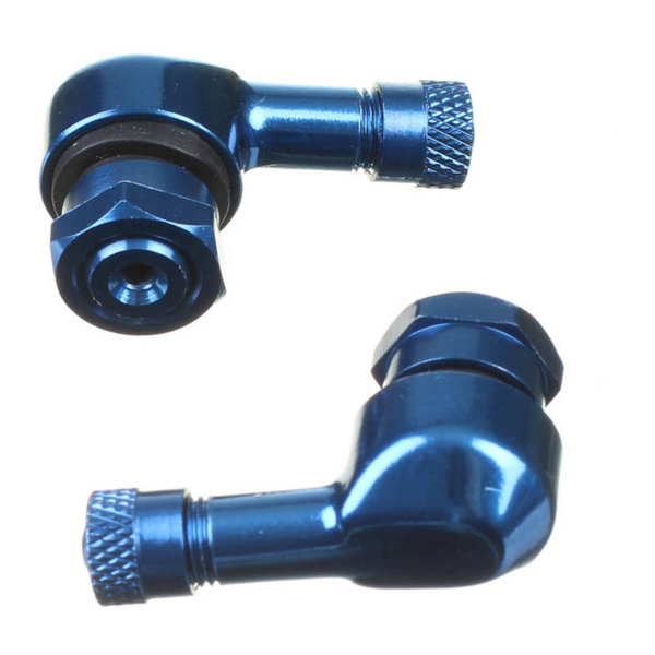 WHITES 90 DEGREE ALLOY VALVE 11.3MM - BLU