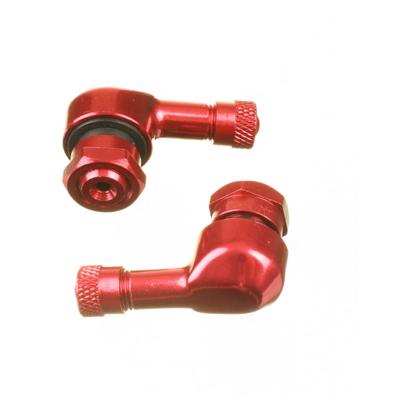 WHITES 90 DEGREE ALLOY VALVE 11.3MM - RED