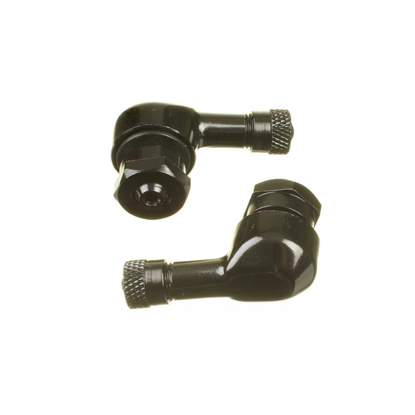WHITES 90 DEGREE ALLOY VALVE 8.3MM - BLK