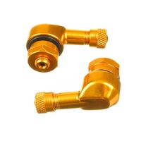 WHITES 90 DEGREE ALLOY VALVE 8.3MM - GLD