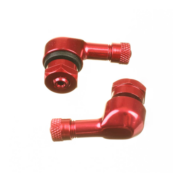WHITES 90 DEGREE ALLOY VALVE 8.3MM - RED