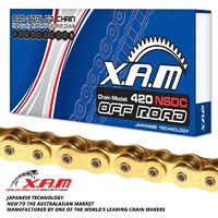 Standard Length Non Sealed Gold Chromised Chain 420 x 110 Links