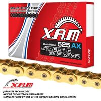 Gold X-Ring Chain 108 Links  for Kawasaki ZX-6R (ZX600F) 1995-2001