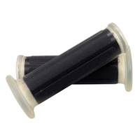 MOTORCYCLE GRIPS FOR ROAD BIKES BLACK WITH CLEAR