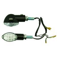 Mini Cat Eye LED Indicator Black (Pair)