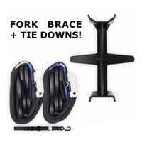 Black Tie Down Brace Fork + Tie Downs