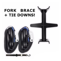 Black Tie Down Brace Fork + Tie Downs for YZ125 YZ250 YZ250F YZ450F TTR250