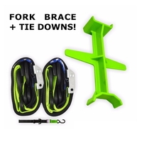 Green Tie Down Brace Block Fork Seal Saver for KX125 KX250 KX250F KX450F KLX250