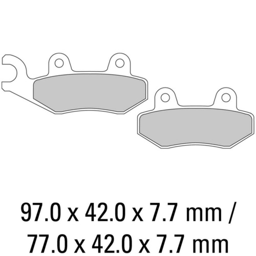 Sintered Front Brake Pads for Kawaski KVF750 4x4 BruteForce EPS 2012-18